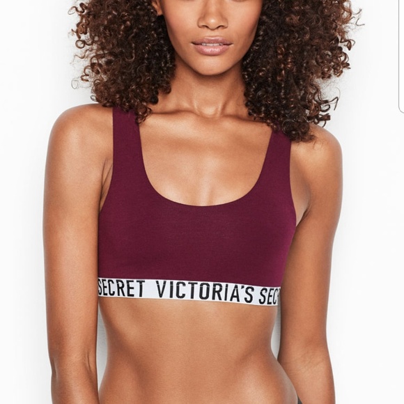 Logo Cotton Scoop Bralette